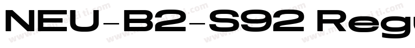 NEU-B2-S92 Regular字体转换